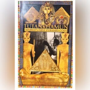 Tutankhamun World's First Pyramid Coin 2008 Isle of Man Limited Edition